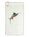 Colorful Vector Swordfish Micro Terry Gromet Golf Towel 16 x 25 inch-Golf Towel-TooLoud-White-Davson Sales