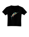 Colorful Vector Swordfish Toddler T-Shirt Dark-Toddler T-Shirt-TooLoud-Black-2T-Davson Sales