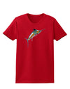 Colorful Vector Swordfish Womens Dark T-Shirt-TooLoud-Red-X-Small-Davson Sales