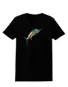 Colorful Vector Swordfish Womens Dark T-Shirt-TooLoud-Black-X-Small-Davson Sales