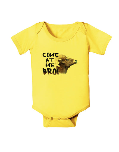 Come At Me Bro Big Horn Baby Romper Bodysuit-Baby Romper-TooLoud-Yellow-06-Months-Davson Sales