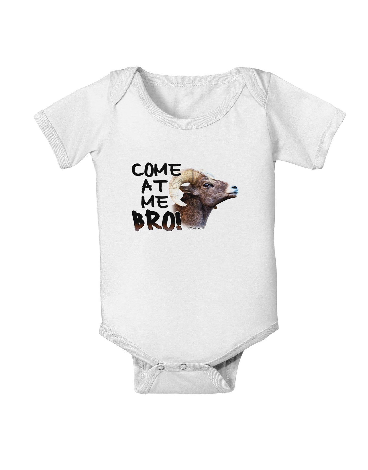 Come At Me Bro Big Horn Baby Romper Bodysuit-Baby Romper-TooLoud-White-06-Months-Davson Sales