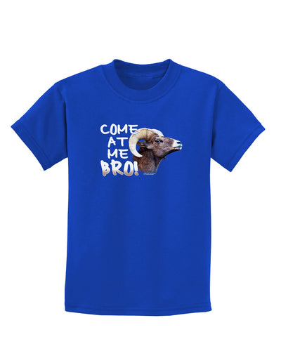 Come At Me Bro Big Horn Childrens Dark T-Shirt-Childrens T-Shirt-TooLoud-Royal-Blue-X-Small-Davson Sales