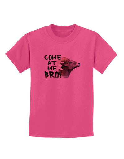 Come At Me Bro Big Horn Childrens T-Shirt-Childrens T-Shirt-TooLoud-Sangria-X-Small-Davson Sales