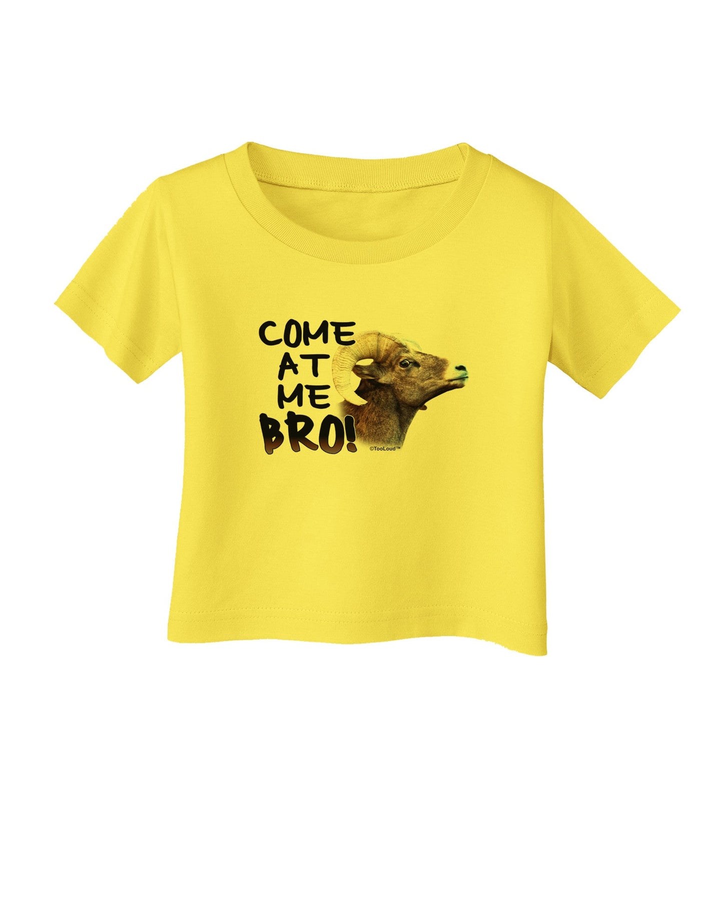 Come At Me Bro Big Horn Infant T-Shirt-Infant T-Shirt-TooLoud-Yellow-06-Months-Davson Sales