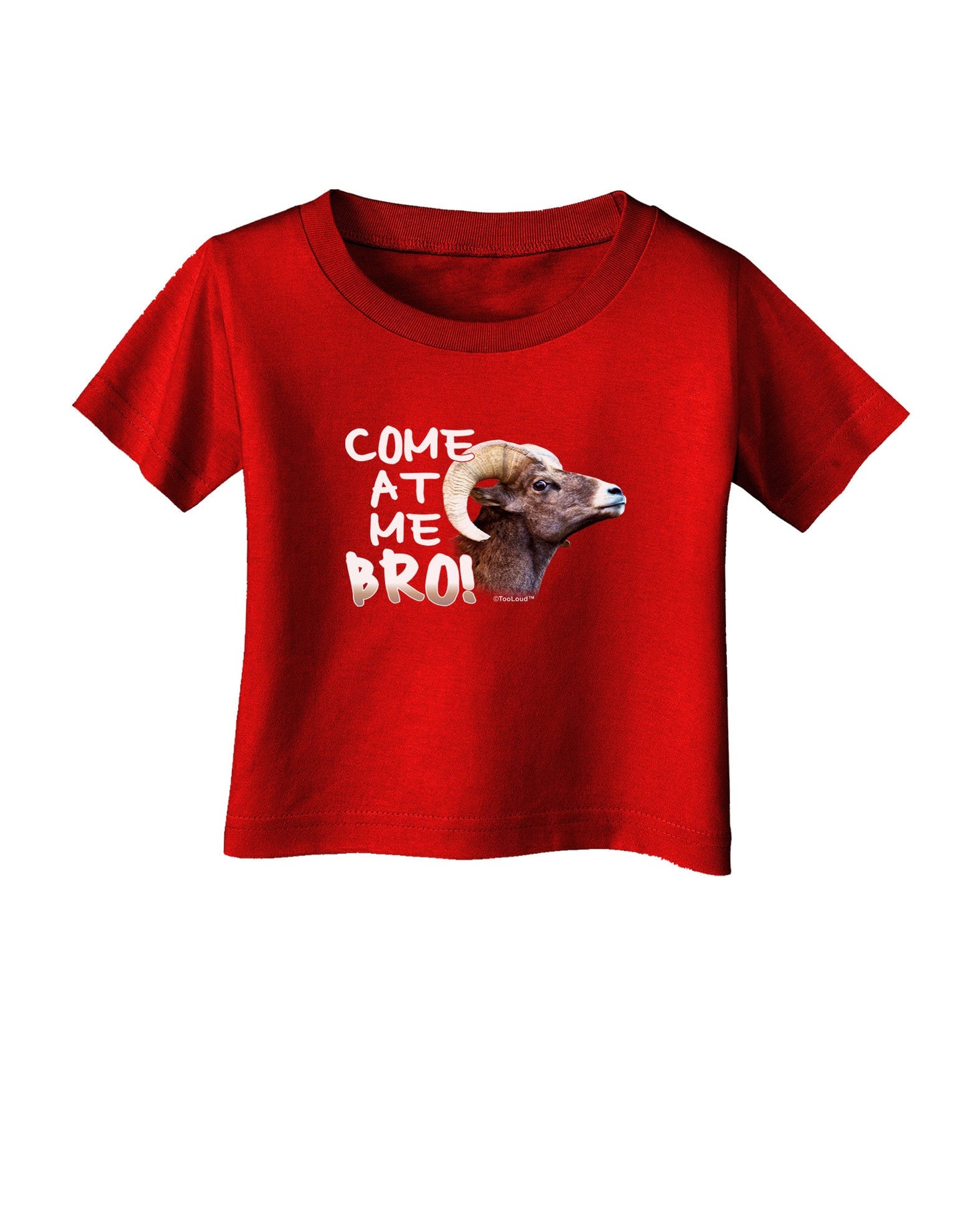 Come At Me Bro Big Horn Infant T-Shirt Dark-Infant T-Shirt-TooLoud-Red-06-Months-Davson Sales