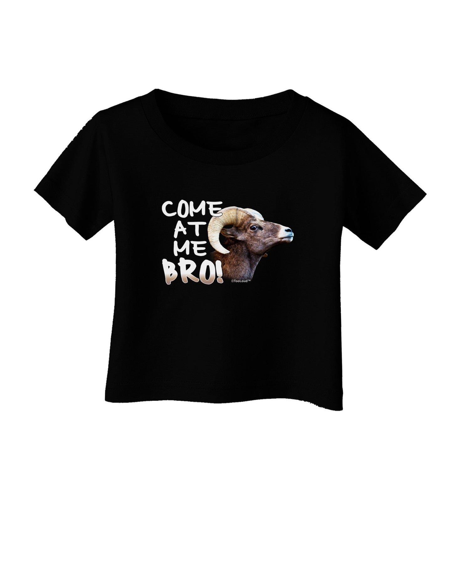Come At Me Bro Big Horn Infant T-Shirt Dark-Infant T-Shirt-TooLoud-Black-06-Months-Davson Sales