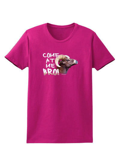 Come At Me Bro Big Horn Womens Dark T-Shirt-TooLoud-Hot-Pink-Small-Davson Sales