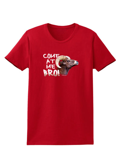 Come At Me Bro Big Horn Womens Dark T-Shirt-TooLoud-Red-X-Small-Davson Sales