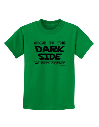 Come To The Dark Side - Cookies Childrens T-Shirt-Childrens T-Shirt-TooLoud-Kelly-Green-X-Small-Davson Sales