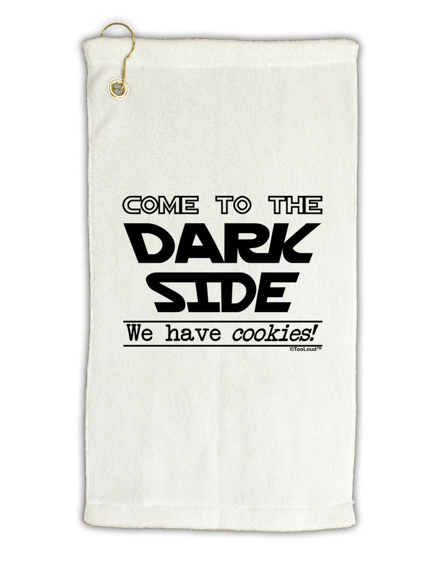 Come To The Dark Side - Cookies Micro Terry Gromet Golf Towel 16 x 25 inch by TooLoud-Golf Towel-TooLoud-White-Davson Sales