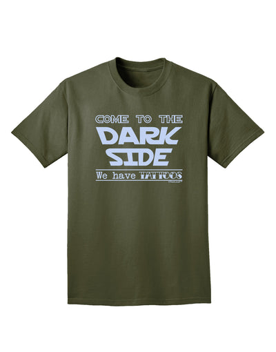 Come To The Dark Side - Tattoos Adult Dark T-Shirt-Mens T-Shirt-TooLoud-Military-Green-Small-Davson Sales