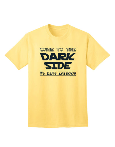 Come To The Dark Side - Tattoos Adult T-Shirt-Mens T-Shirt-TooLoud-Yellow-Small-Davson Sales