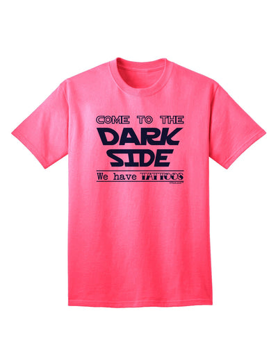 Come To The Dark Side - Tattoos Adult T-Shirt-Mens T-Shirt-TooLoud-Neon-Pink-Small-Davson Sales