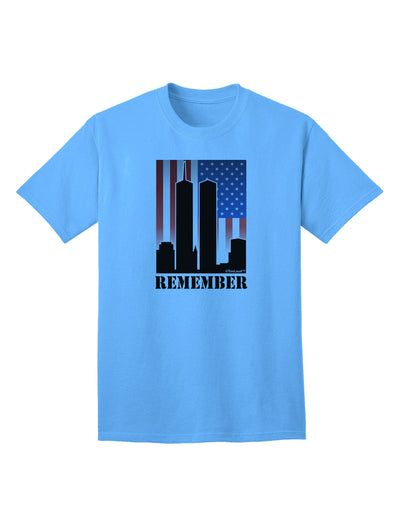 Commemorative TooLoud Twin Towers Remember Adult T-Shirt - A Tribute Collection-Mens T-shirts-TooLoud-Aquatic-Blue-Small-Davson Sales