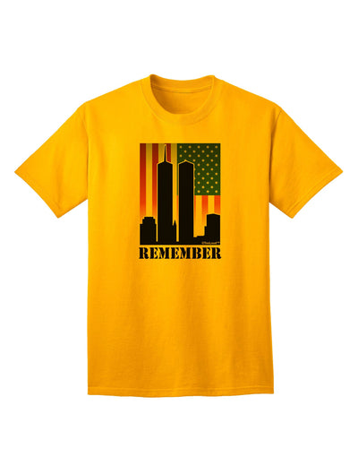 Commemorative TooLoud Twin Towers Remember Adult T-Shirt - A Tribute Collection-Mens T-shirts-TooLoud-Gold-Small-Davson Sales