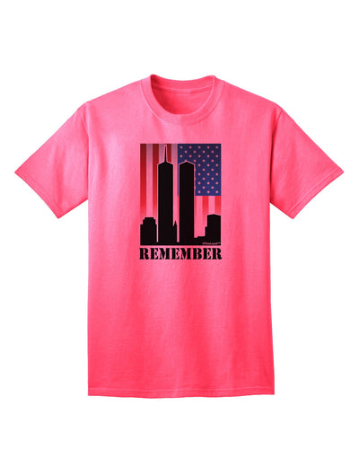 Commemorative TooLoud Twin Towers Remember Adult T-Shirt - A Tribute Collection-Mens T-shirts-TooLoud-Neon-Pink-Small-Davson Sales