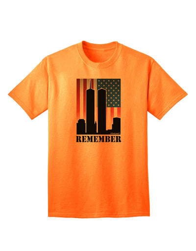 Commemorative TooLoud Twin Towers Remember Adult T-Shirt - A Tribute Collection-Mens T-shirts-TooLoud-Neon-Orange-Small-Davson Sales