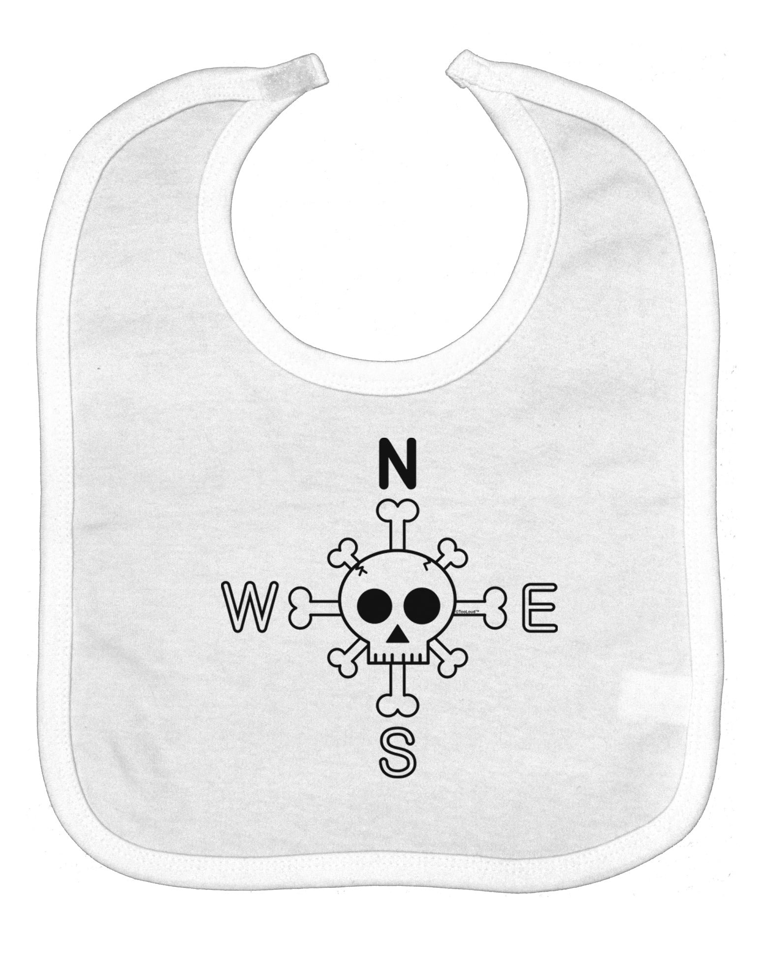 Compass Rose - Skull and Crossbones Baby Bib