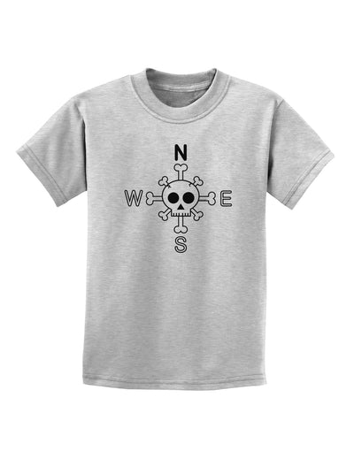 Compass Rose - Skull and Crossbones Childrens T-Shirt-Childrens T-Shirt-TooLoud-AshGray-X-Small-Davson Sales