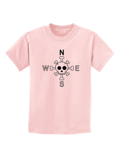 Compass Rose - Skull and Crossbones Childrens T-Shirt-Childrens T-Shirt-TooLoud-PalePink-X-Small-Davson Sales