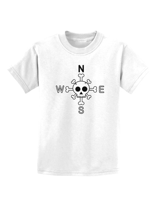 Compass Rose - Skull and Crossbones Childrens T-Shirt-Childrens T-Shirt-TooLoud-White-X-Small-Davson Sales
