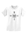 Compass Rose - Skull and Crossbones Childrens T-Shirt-Childrens T-Shirt-TooLoud-White-X-Small-Davson Sales