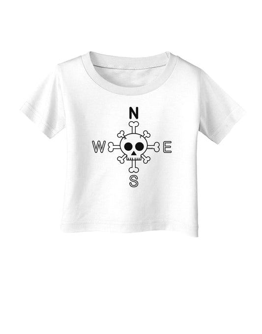 Compass Rose - Skull and Crossbones Infant T-Shirt-Infant T-Shirt-TooLoud-White-06-Months-Davson Sales