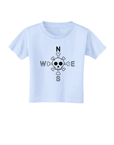 Compass Rose - Skull and Crossbones Toddler T-Shirt-Toddler T-Shirt-TooLoud-Light-Blue-2T-Davson Sales