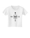 Compass Rose - Skull and Crossbones Toddler T-Shirt-Toddler T-Shirt-TooLoud-White-2T-Davson Sales