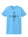 Compass Rose - Skull and Crossbones Womens T-Shirt-Womens T-Shirt-TooLoud-Aquatic-Blue-X-Small-Davson Sales