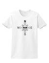 Compass Rose - Skull and Crossbones Womens T-Shirt-Womens T-Shirt-TooLoud-White-X-Small-Davson Sales