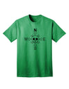 Compass Rose - Stylish Skull and Crossbones Adult T-Shirt-Mens T-shirts-TooLoud-Kelly-Green-Small-Davson Sales