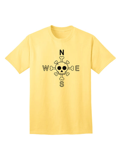 Compass Rose - Stylish Skull and Crossbones Adult T-Shirt-Mens T-shirts-TooLoud-Yellow-Small-Davson Sales