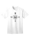 Compass Rose - Stylish Skull and Crossbones Adult T-Shirt-Mens T-shirts-TooLoud-White-Small-Davson Sales