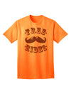 Complimentary Mustache Rides - Premium Adult T-Shirt Collection-Mens T-shirts-TooLoud-Neon-Orange-Small-Davson Sales