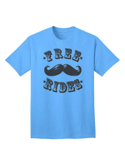 Complimentary Mustache Rides - Premium Adult T-Shirt Collection-Mens T-shirts-TooLoud-Aquatic-Blue-Small-Davson Sales