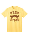 Complimentary Mustache Rides - Premium Adult T-Shirt Collection-Mens T-shirts-TooLoud-Yellow-Small-Davson Sales