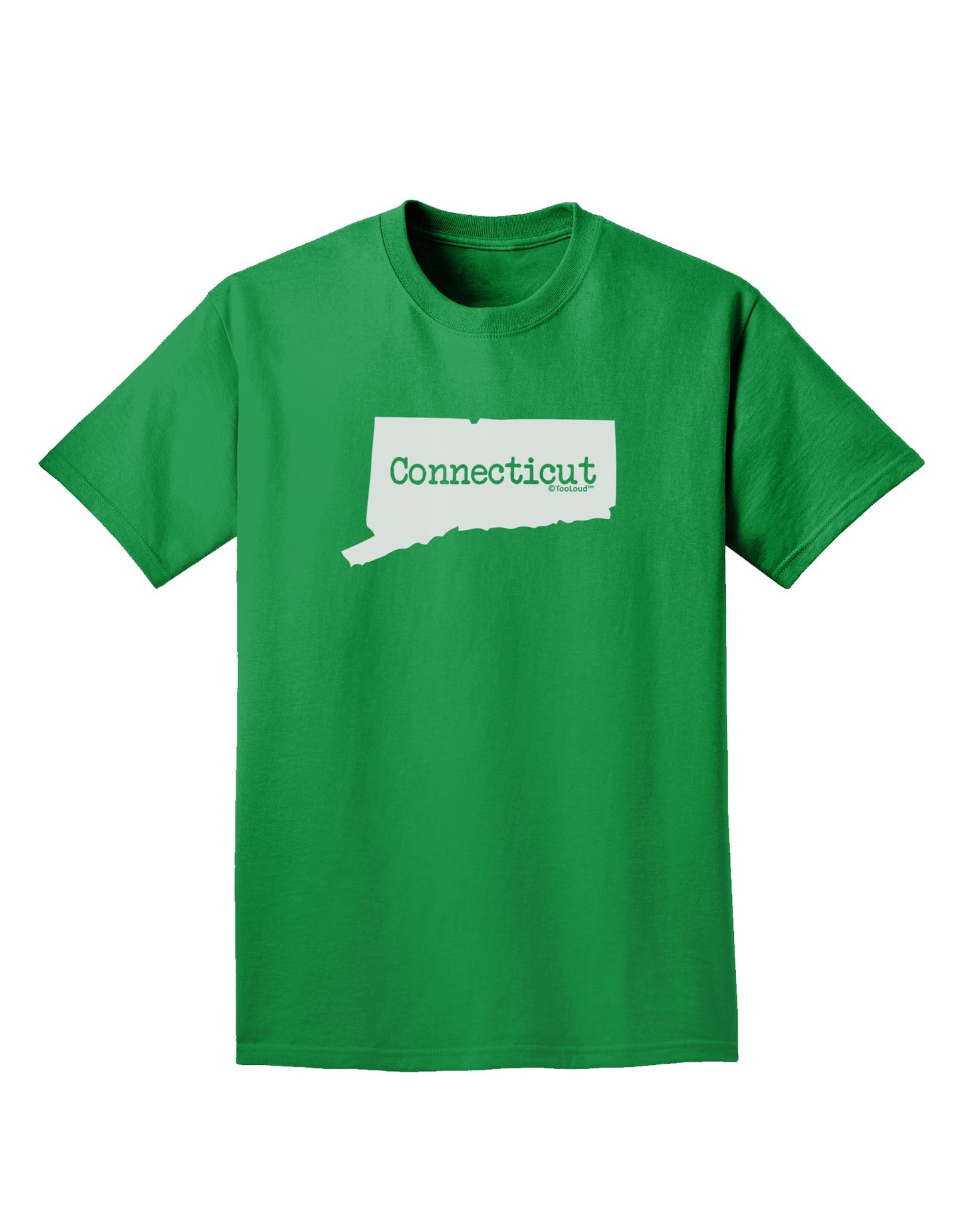 Connecticut - United States Shape Adult Dark T-Shirt by TooLoud-Mens T-Shirt-TooLoud-Kelly-Green-Small-Davson Sales