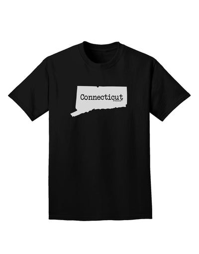 Connecticut - United States Shape Adult Dark T-Shirt by TooLoud-Mens T-Shirt-TooLoud-Black-Small-Davson Sales