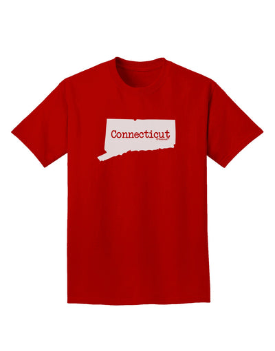 Connecticut - United States Shape Adult Dark T-Shirt by TooLoud-Mens T-Shirt-TooLoud-Red-Small-Davson Sales