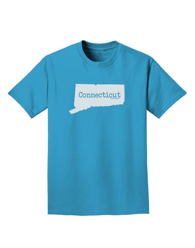Connecticut - United States Shape Adult Dark T-Shirt by TooLoud-Mens T-Shirt-TooLoud-Turquoise-Small-Davson Sales