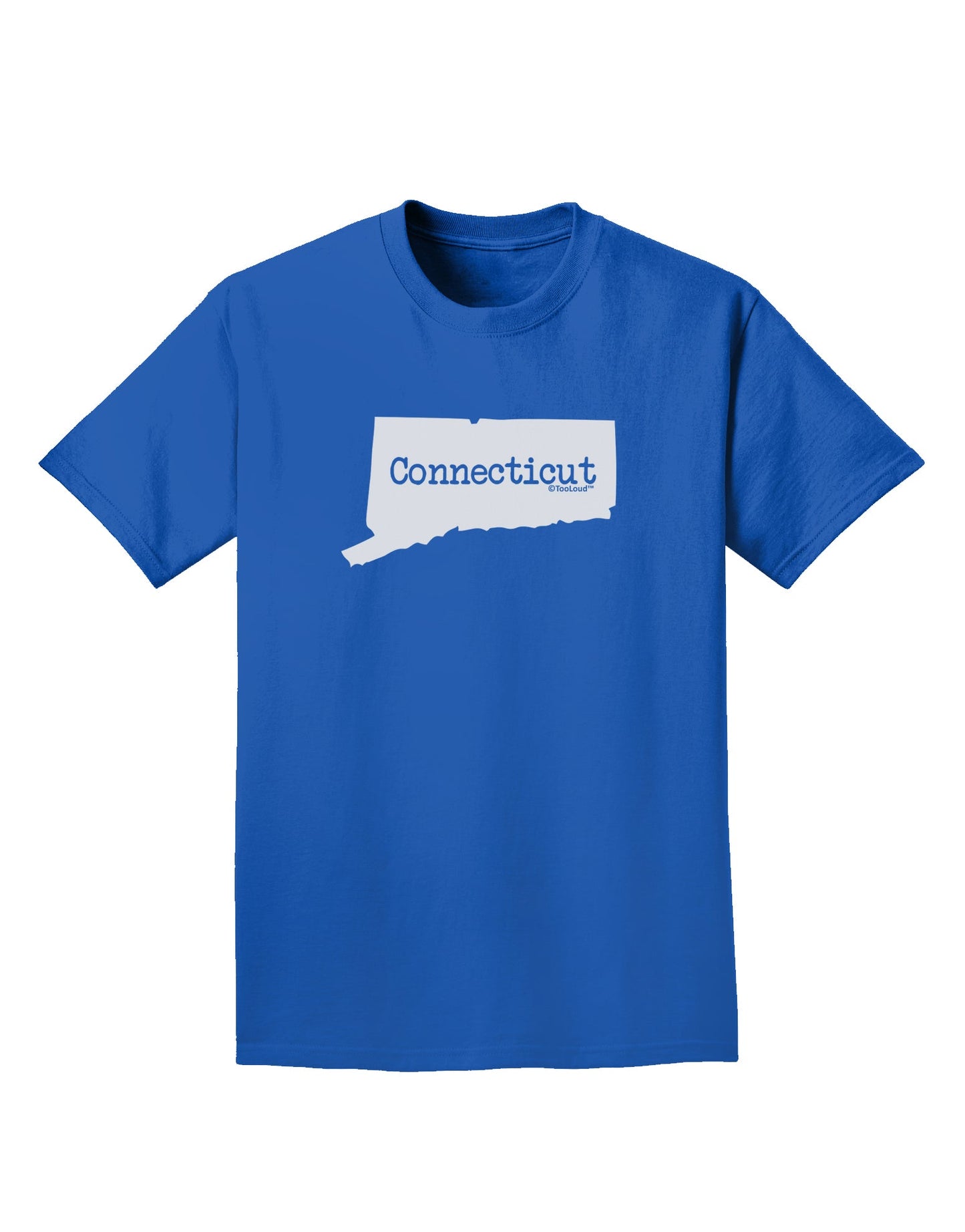 Connecticut - United States Shape Adult Dark T-Shirt by TooLoud-Mens T-Shirt-TooLoud-Royal-Blue-Small-Davson Sales