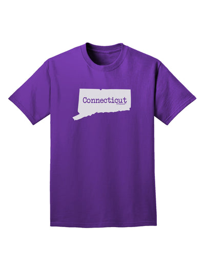 Connecticut - United States Shape Adult Dark T-Shirt by TooLoud-Mens T-Shirt-TooLoud-Purple-Small-Davson Sales