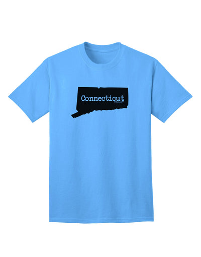 Connecticut - United States Shape Adult T-Shirt: A Stylish Addition to Your Wardrobe by TooLoud-Mens T-shirts-TooLoud-Aquatic-Blue-Small-Davson Sales