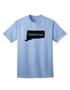 Connecticut - United States Shape Adult T-Shirt: A Stylish Addition to Your Wardrobe by TooLoud-Mens T-shirts-TooLoud-Light-Blue-Small-Davson Sales