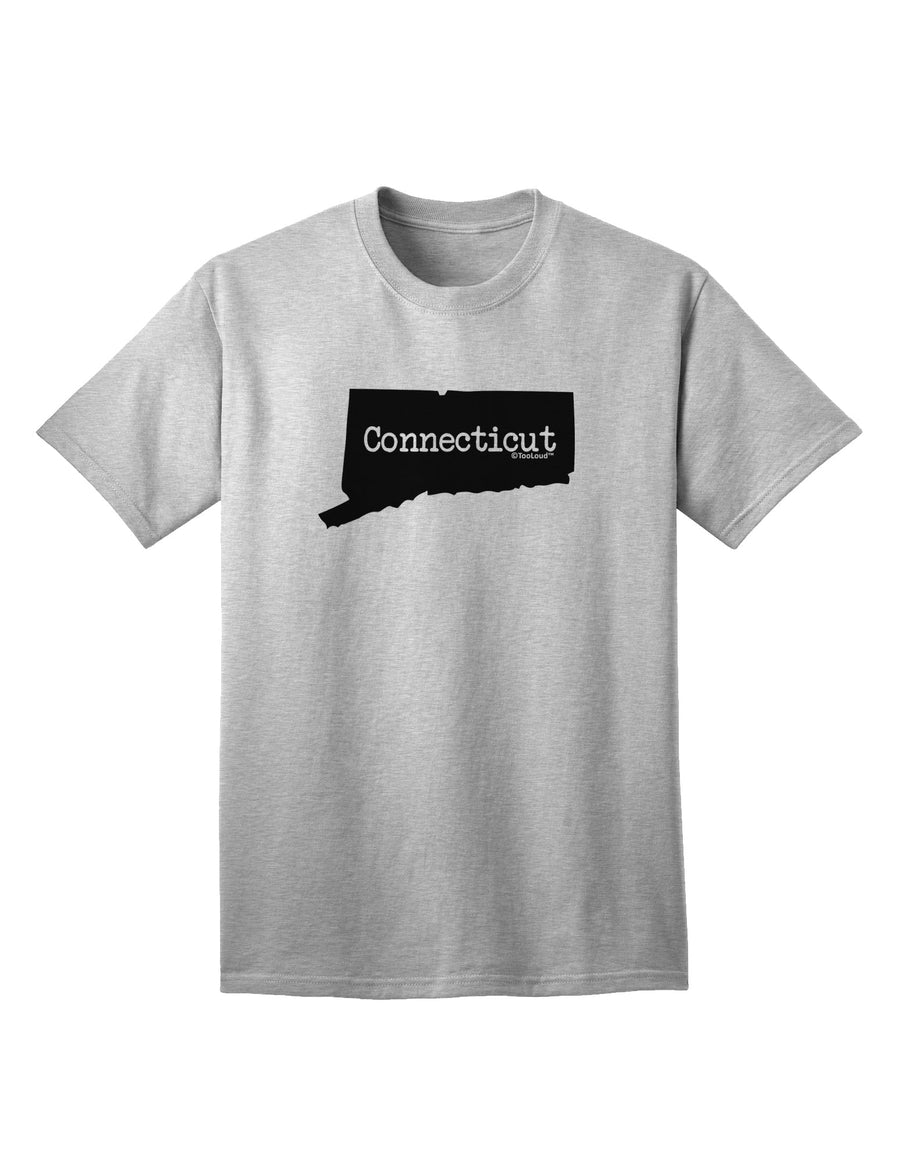 Connecticut - United States Shape Adult T-Shirt: A Stylish Addition to Your Wardrobe by TooLoud-Mens T-shirts-TooLoud-White-Small-Davson Sales