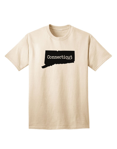 Connecticut - United States Shape Adult T-Shirt: A Stylish Addition to Your Wardrobe by TooLoud-Mens T-shirts-TooLoud-Natural-Small-Davson Sales