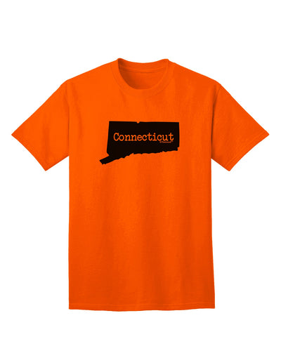 Connecticut - United States Shape Adult T-Shirt: A Stylish Addition to Your Wardrobe by TooLoud-Mens T-shirts-TooLoud-Orange-Small-Davson Sales