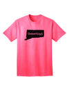 Connecticut - United States Shape Adult T-Shirt: A Stylish Addition to Your Wardrobe by TooLoud-Mens T-shirts-TooLoud-Neon-Pink-Small-Davson Sales